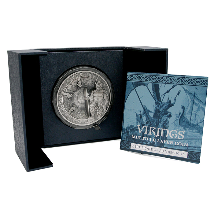 Strieborná minca 1 kg Vikingovia 2023 Antique Štandard