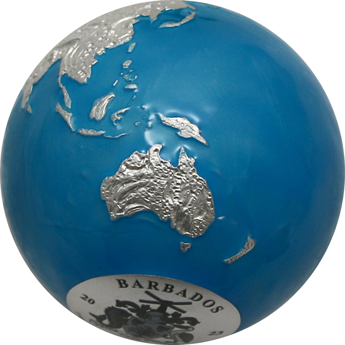 Stříbrná mince 3 Oz The Blue Marble - planeta Země zářící ve tmě 2023