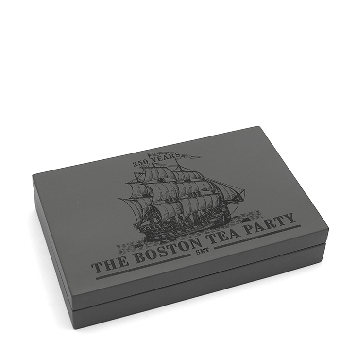 Sada štyroch strieborných mincí Bostonské pitie čaju 2023 Antique Štandard