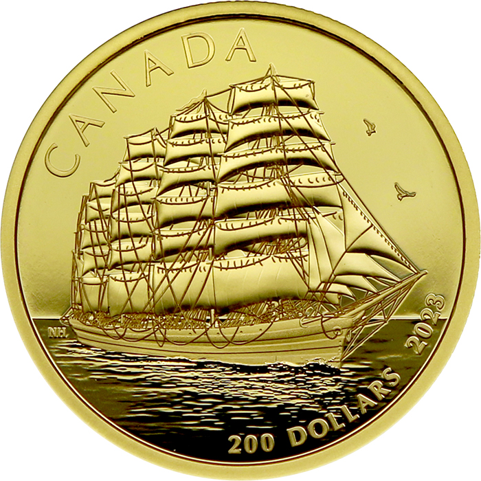Zlatá mince Tall Ships - Plnoplachetník 2023 Proof