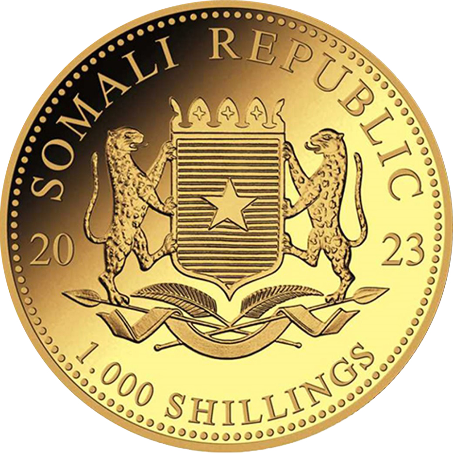 Zlatá investičná minca Leopard Somálsko 1 Oz 2023