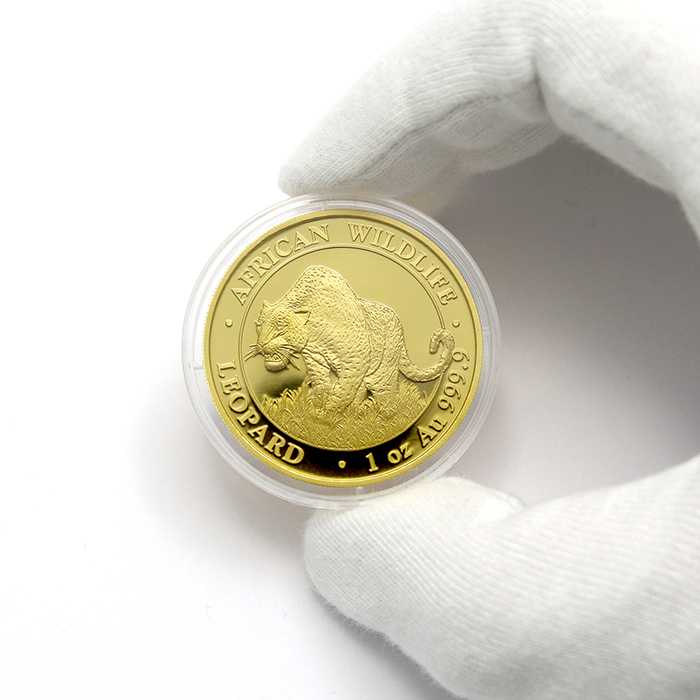 Zlatá investiční mince Leopard Somálsko 1 Oz 2023
