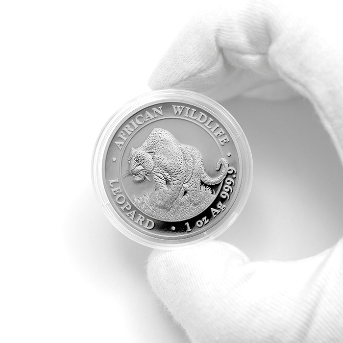 Stříbrná investiční mince Leopard Somálsko 1 Oz 2023