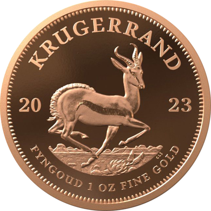 Zadní strana Krugerrand 2023 Exkluzívna sada zlatých mincí Proof
