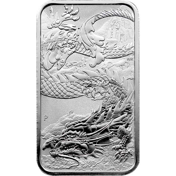 Strieborná investičná minca Rectangular Dragon 1 Oz 2023