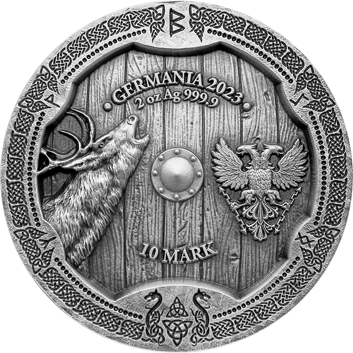 Strieborná medaila Valkýry - Ostara 2 Oz High Relief 2023 Antique Standard