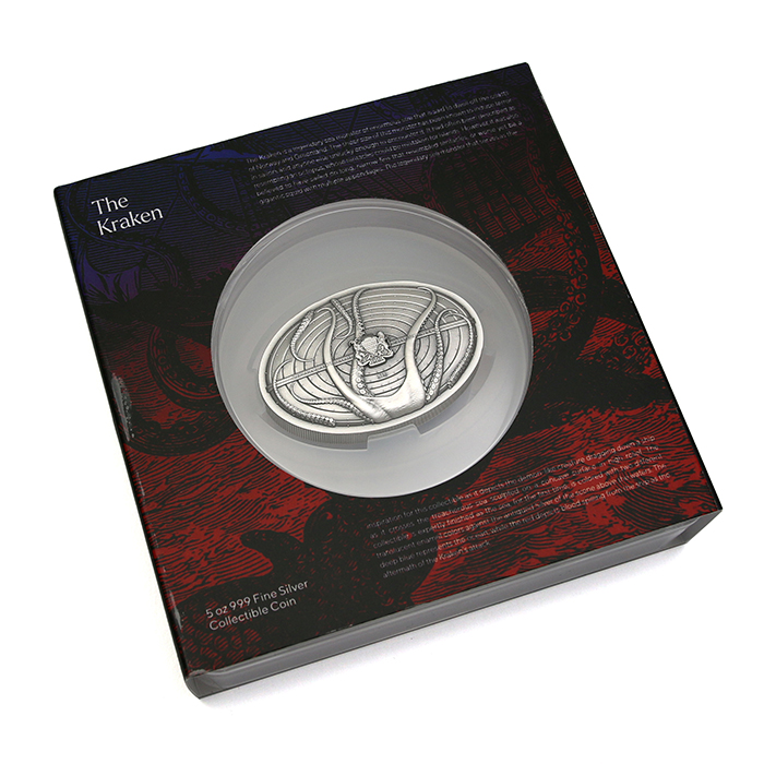 Stříbrná mince 5 Oz Kraken 2023 Antique Standard
