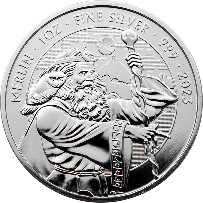 Strieborná investičná minca Mýty a legendy - Merlin 1 Oz 2023