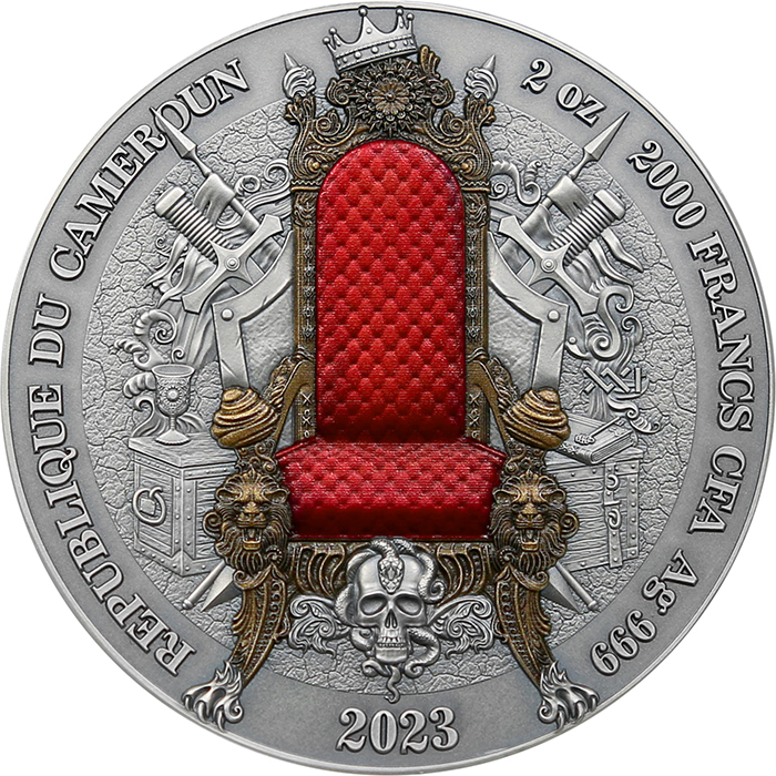 Zadní strana Strieborná minca 2 Oz Dedičstvo najväčších ríší - Rímska ríša 2023 Antique Štandard
