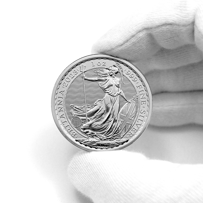 Stříbrná investiční mince Britannia 1 Oz Král Karel III. - Korunovace 2023