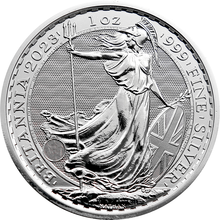 Stříbrná investiční mince Britannia 1 Oz Král Karel III. - Korunovace 2023