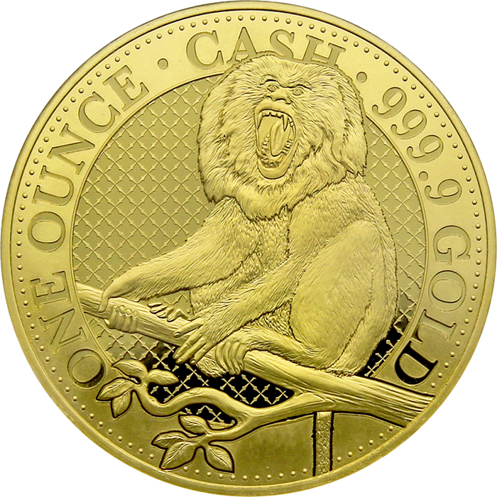 Zlatá mince India Wildlife - Makak 1 Oz 2023