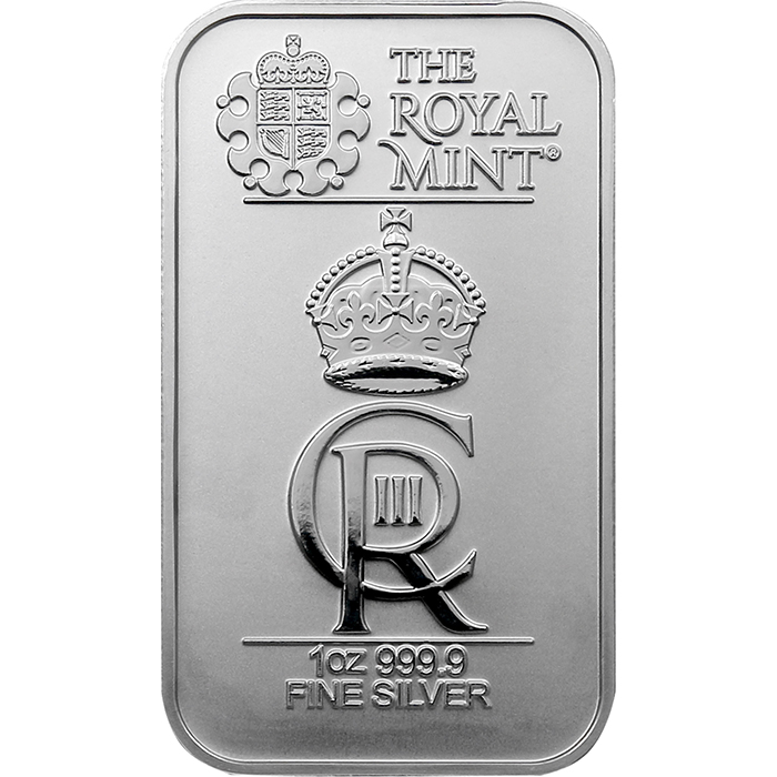 31,1g The Royal Mint - Oslava nástupu Karla III. na trůn Investiční stříbrný slitek