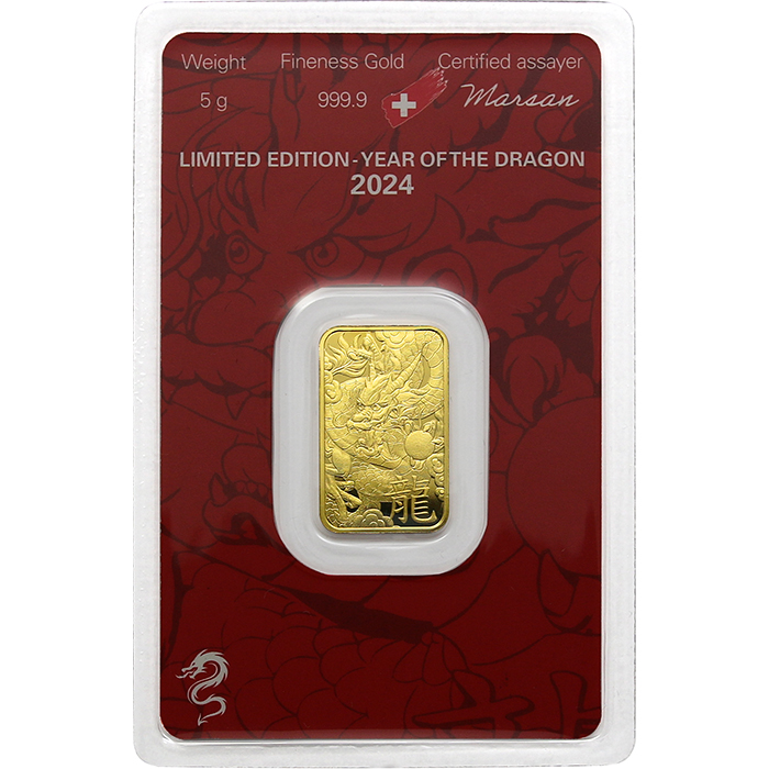 5g Argor Heraeus Limited edition - Rok draka 2024 investiční zlatý slitek
