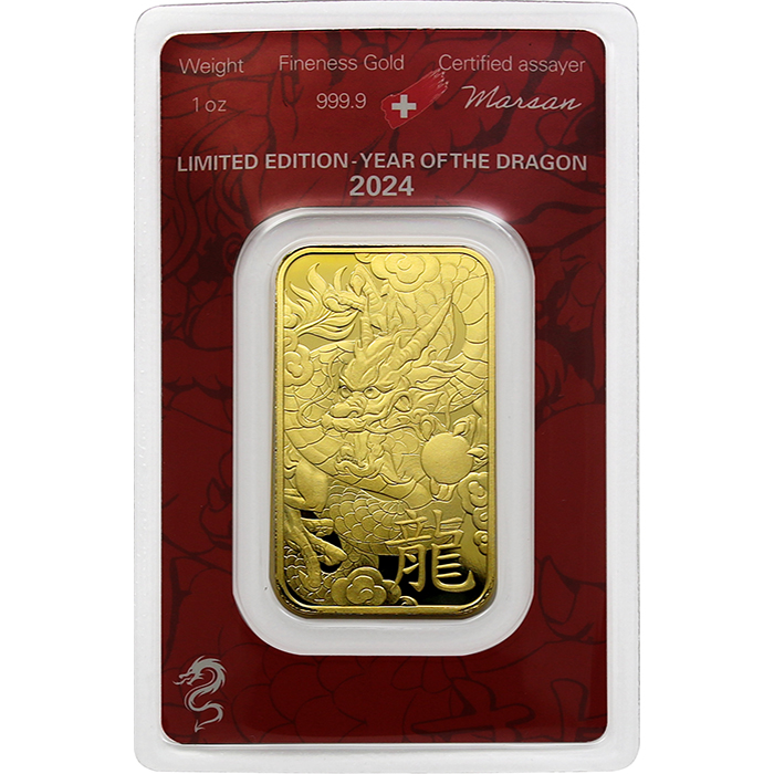 31,1g Argor Heraeus Limited edition - Rok draka 2024 investiční zlatý slitek