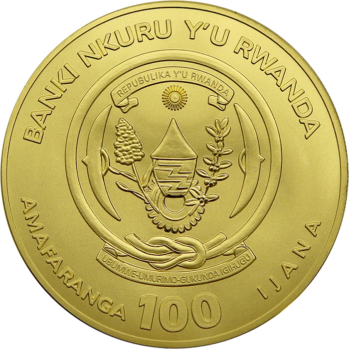 Zlatá mince Rok Draka Rwanda 1 Oz 2024