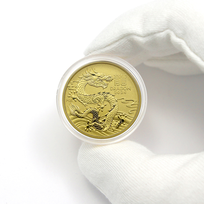 Zlatá investiční mince Year of the Dragon Rok Draka Lunární 1 Oz 2024