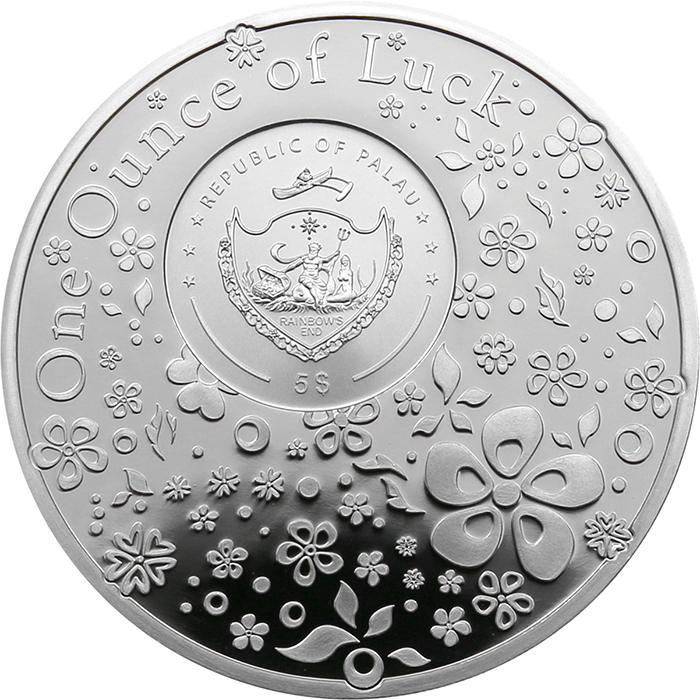 Stříbrná mince Čtyřlístek Unce štěstí 1 Oz 2024 Proof