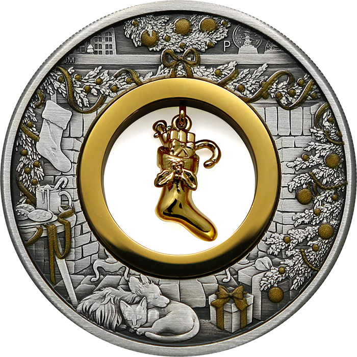 Stříbrná mince 2 Oz Noc před Vánocemi 2023 Antique Standard