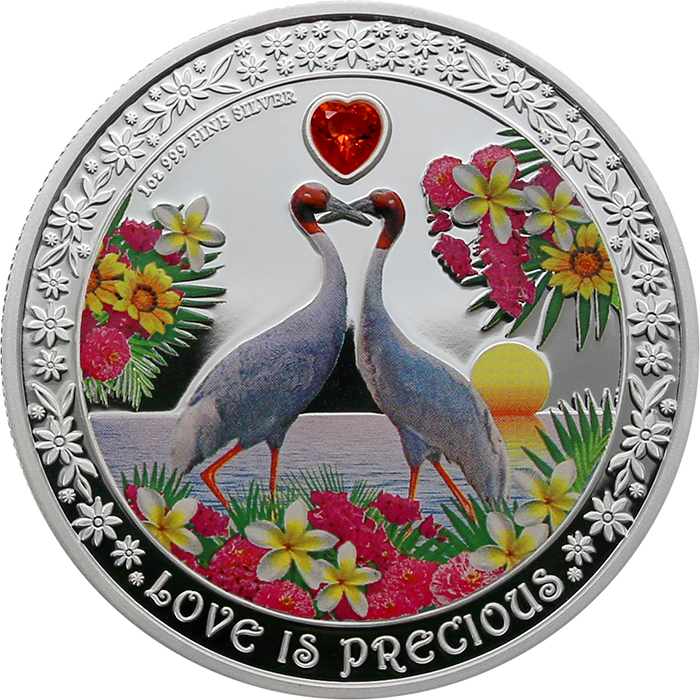 Stříbrná mince Jeřábi Antigonini 1 Oz Love is Precious 2024 Proof