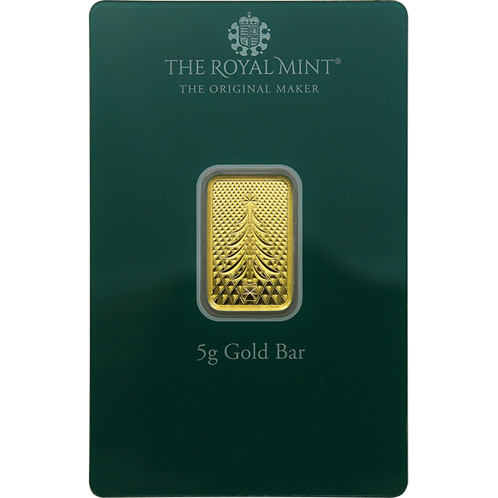 5g The Royal Mint - Christmas Tree/Vánoční stromeček Investiční zlatý slitek 