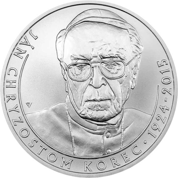 Zadní strana Strieborná minca Ján Chryzostom Korec - 100. výročie narodenia 2024 Standard