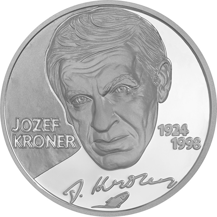 Přední strana Stříbrná mince Jozef Kroner - 100. výročí narození 2024 Proof