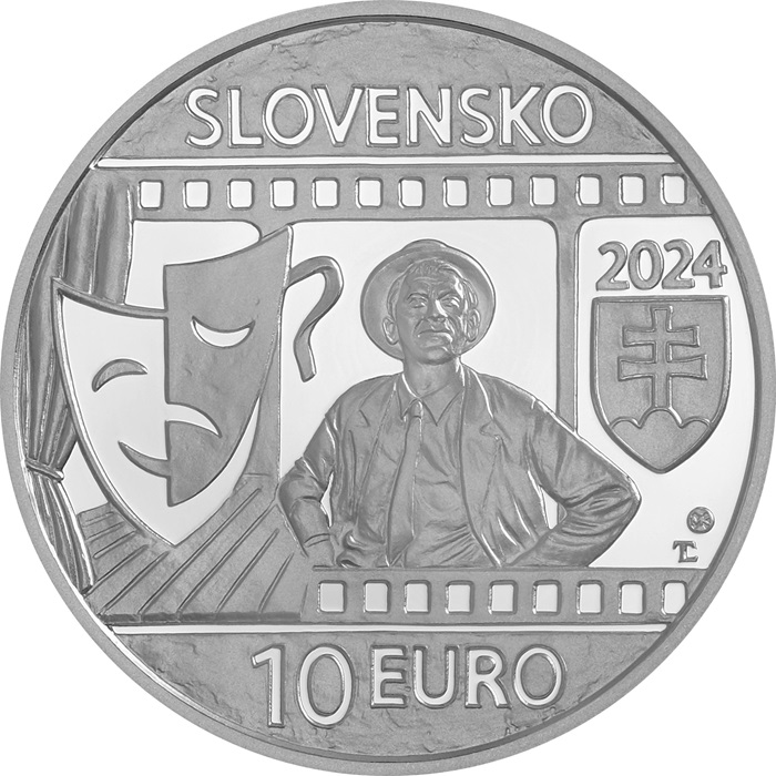 Zadní strana Strieborná minca Jozef Kroner - 100. výročie narodenia 2024 Proof