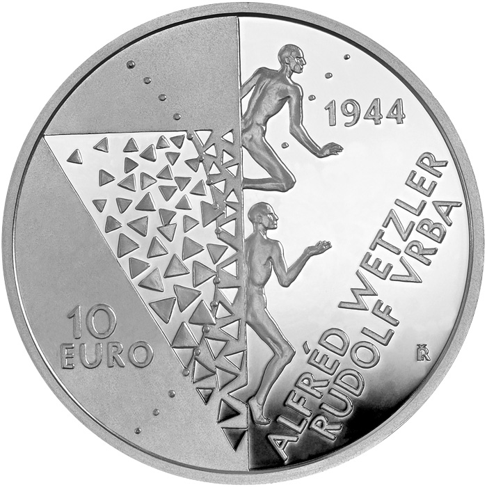 Přední strana Strieborná minca Podanie Správy o vyhladzovacích táboroch Auschwitz a Birkenau - 80. výročie 2024 Proof