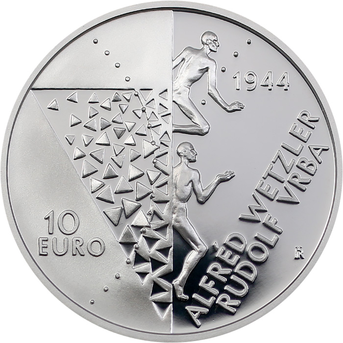 Přední strana Stříbrná mince Podání Zprávy o vyhlazovacích táborech Auschwitz a Birkenau - 80. výročí 2024 Proof