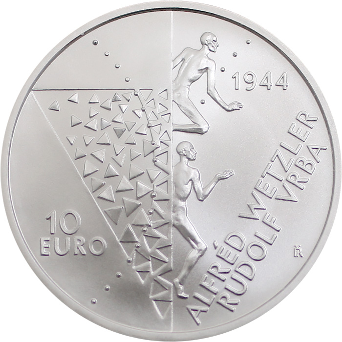 Přední strana Stříbrná mince Podání Zprávy o vyhlazovacích táborech Auschwitz a Birkenau - 80. výročí 2024 Standard