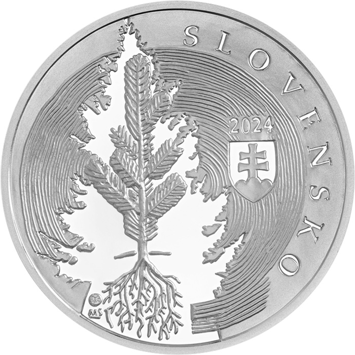 Zadní strana Stříbrná mince Jozef Dekret Matejovie - 250. výročí narození 2024 Proof