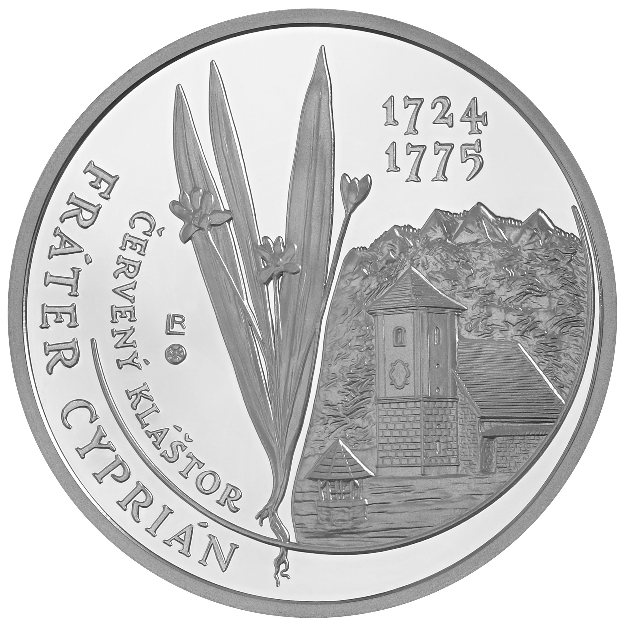 Přední strana Stříbrná mince Fráter Cyprián z Červeného Kláštera - 300. výročí narození 2024 Proof