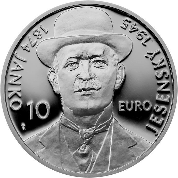 Přední strana Stříbrná mince Janko Jesenský - 150. výročí narození 2024 Proof
