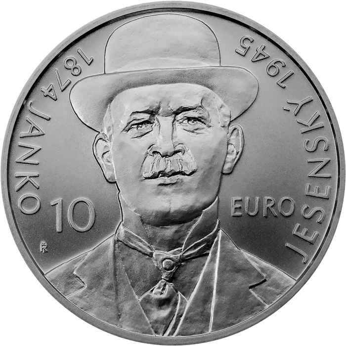 Přední strana Stříbrná mince Janko Jesenský - 150. výročí narození 2024 Standard