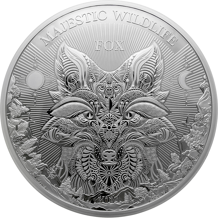 Přední strana Strieborná minca 1 kg Majestátna divá zver - Líška 2024 Proof