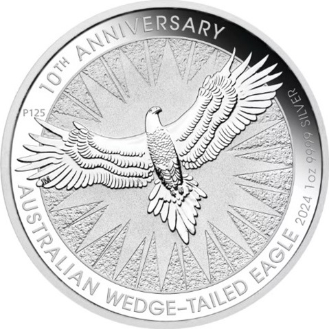Přední strana Ezüst befektetési érme Wedge-tailed Eagle 1 Oz 2024