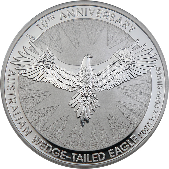 Přední strana Ezüst befektetési érme Wedge-tailed Eagle 1 Oz 2024