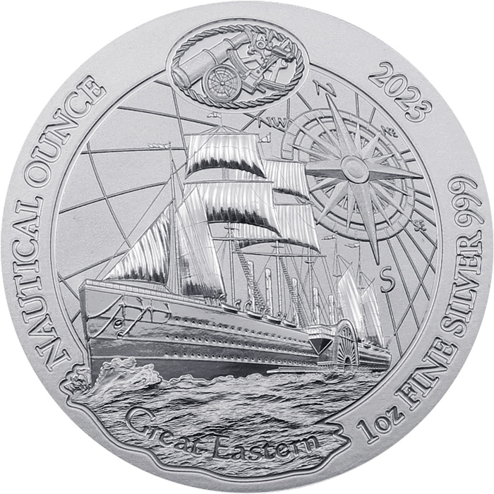 Přední strana Strieborná investičné minca Great Eastern - Nautical ounce 1 Oz 2023