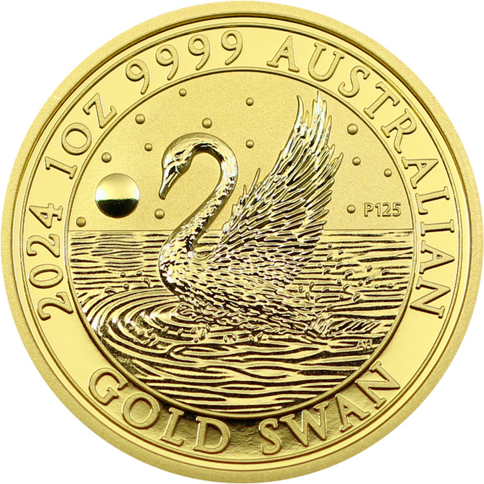 Přední strana Zlatá investičná minca Australian Swan 1 Oz 2024
