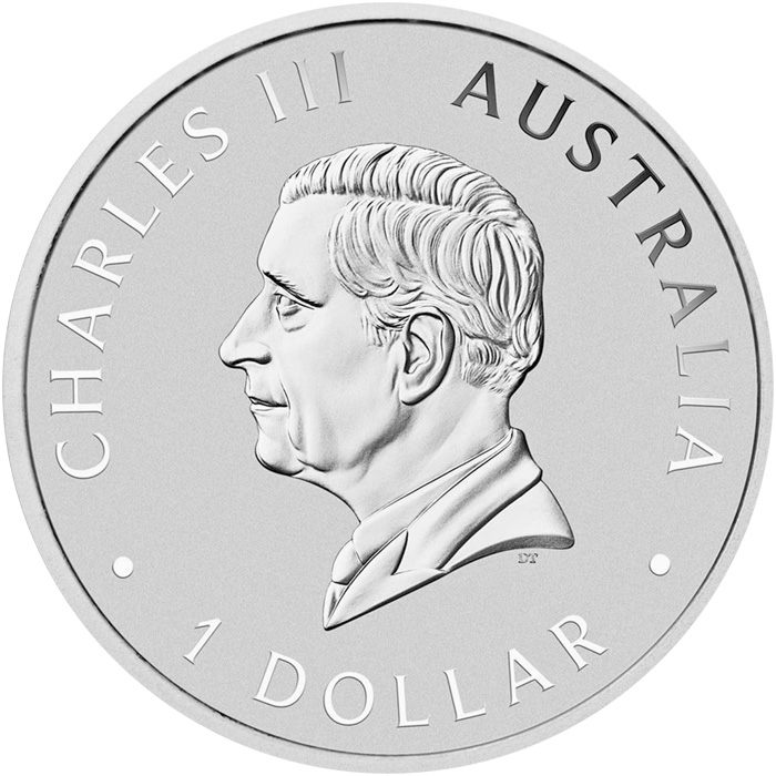 Zadní strana Stříbrná investiční mince Australian Swan 1 Oz 2024