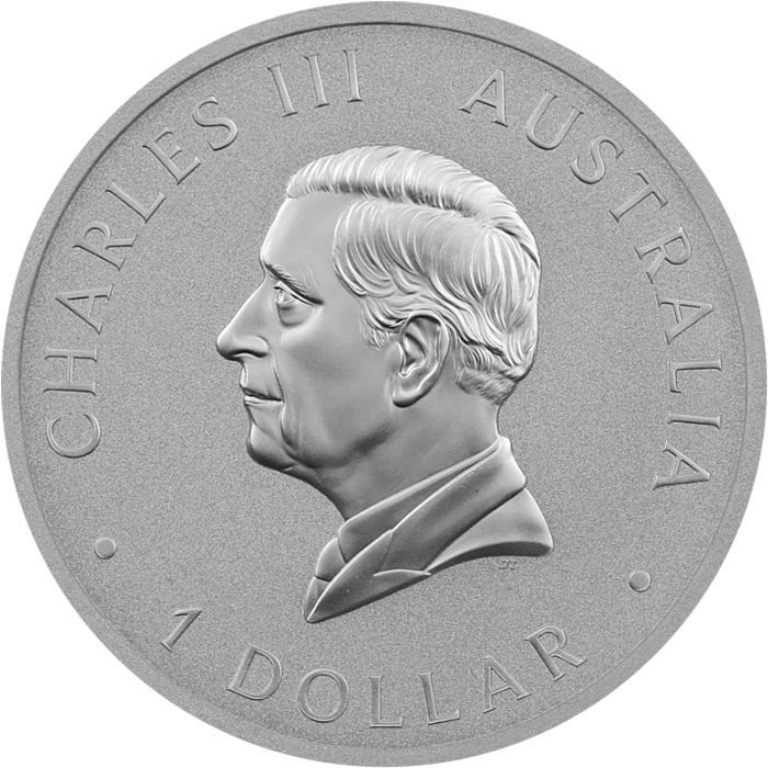 Zadní strana Stříbrná investiční mince Australian Swan 1 Oz 2024