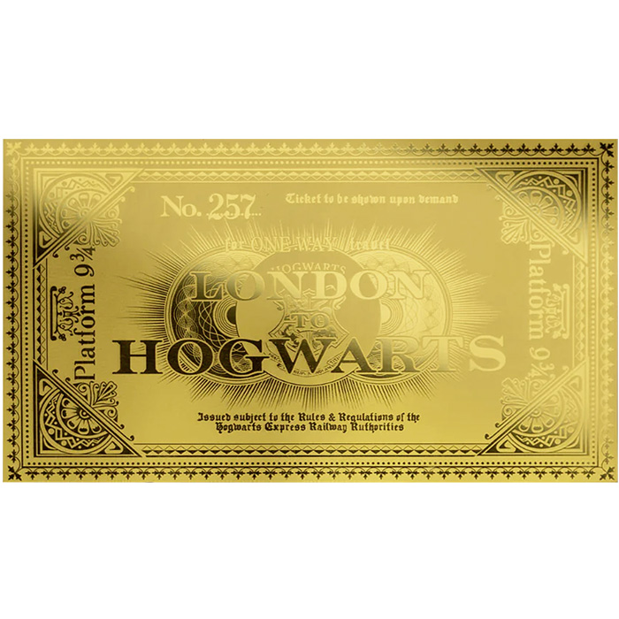 Přední strana Zlatá minca 0,5 g Harry Potter - Lístok do Rokfortu 2024