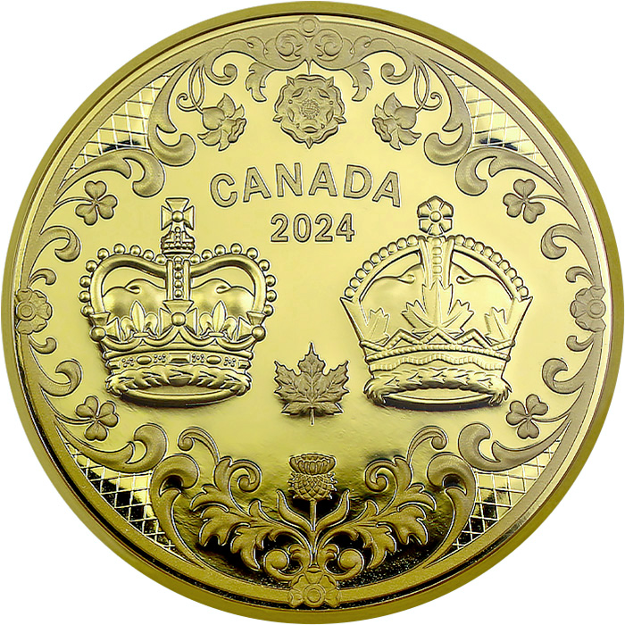 Přední strana Zlatá mince Koruny 1 Oz 2024 Proof