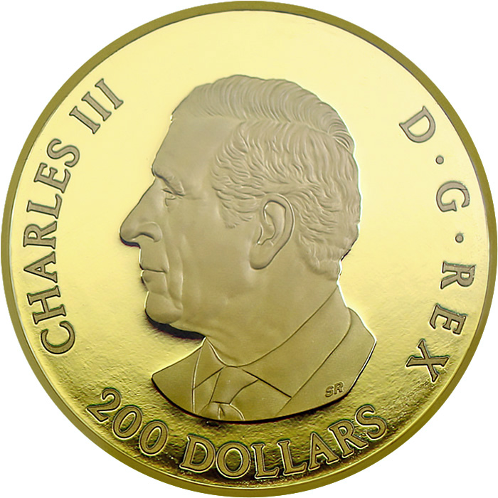 Zadní strana Zlatá mince Koruny 1 Oz 2024 Proof
