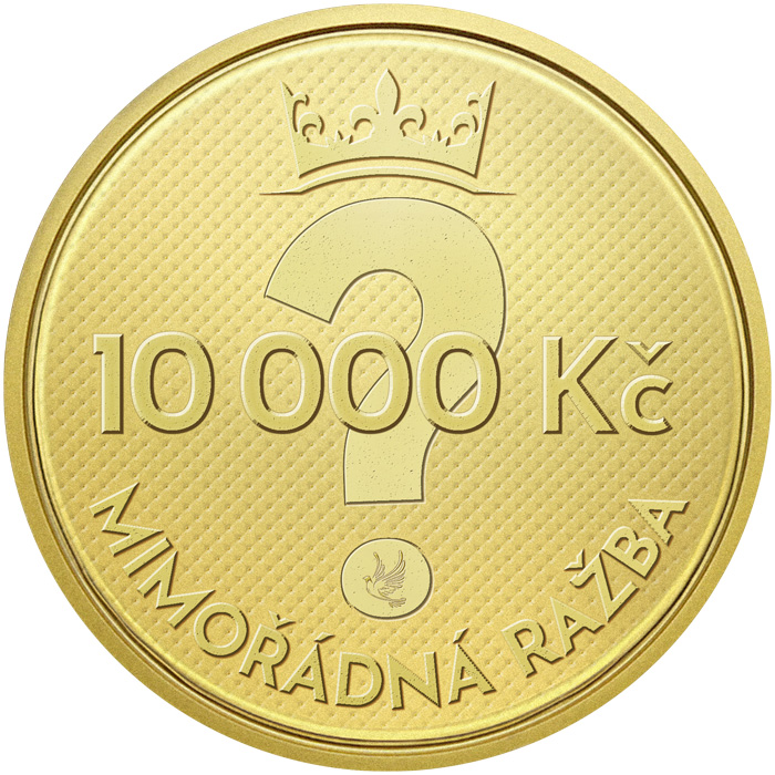 Přední strana Zlatá minca 10000 Kč Začiatok vlády kniežaťa Václava 1100. výročie 2025 Proof