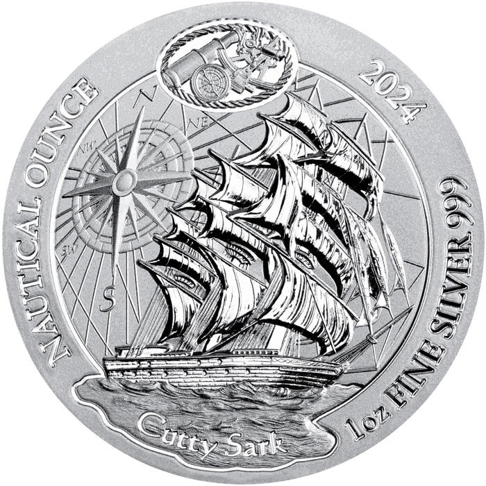 Přední strana Stříbrná investiční mince Cutty Sark - Nautical Ounce 1 Oz 2024