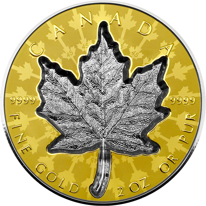 Přední strana Zlatá mince Maple Leaf 2 Oz - Super Incuse 2024 Proof