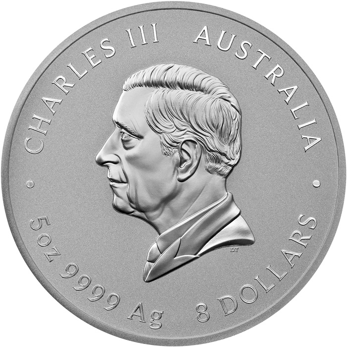 Zadní strana Strieborná investičná minca Year of the Snake Rok Hada Lunárna 5 Oz 2025