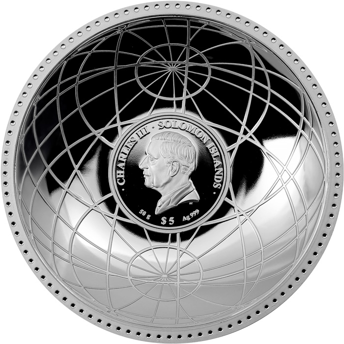 Zadní strana Stříbrná pozlacená mince 50 g Velikáni investičních mincí 2025 Proof